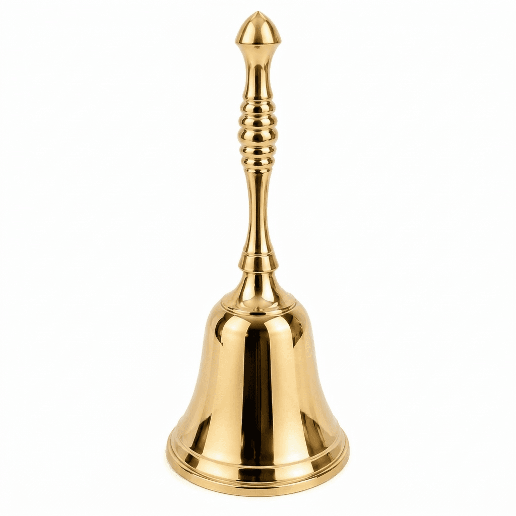 Antique Brushed Brass Hand Bell
